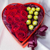 Романтический порыв-цветочный подарок с конфетами ферреро 2